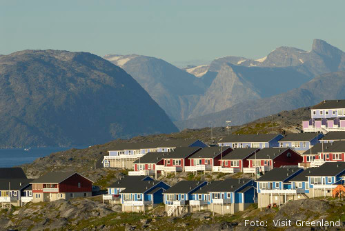 Paisaje montañoso alrededor de Nuuk