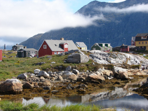 El pequeño pueblo de Nanortalik